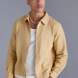 boohooMAN Herringbone Textured Tailored Jacket-53