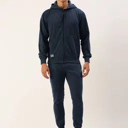 Sports52 wear Solid Hooded Jacket With Joggers-image-60