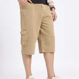 glitchez Men Oversized Cool Denim Cargo Shorts-image-57
