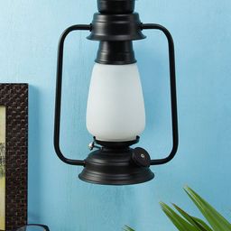 Devansh White Solid Milky Glass Wall Mounted Lantern-image-18
