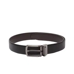 amicraft Men Black & Brown Textured Reversible Belt-image-77