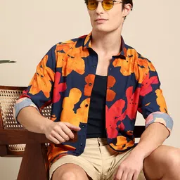 Mast & Harbour Floral Opaque Printed Casual Shirt-image-29