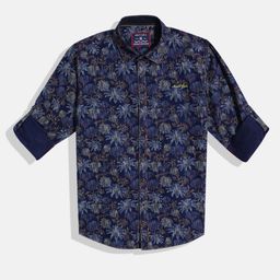 Monte Carlo Boys Floral Self Design Casual Smart Fit Shirt-image-17