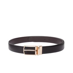 amicraft Men Black & Brown Textured Reversible Belt-image-83