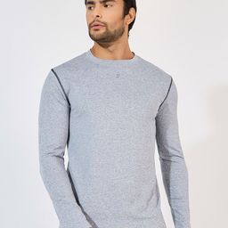 Styli Men Solid Round Neck Slim Fit T-shirt-image-8