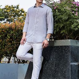 Nautica Summer-Ready Spread Collar Cotton-Linen Shirt-image-49