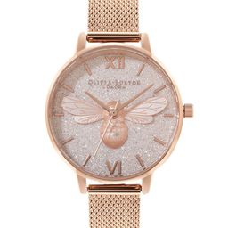 Olivia Burton Women Embellished Glitter Dial Bracelet Style Analogue Watch OB16FB04-50