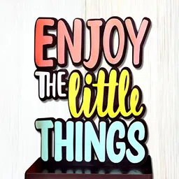 Phirki Studio Enjoy The Little Things Positive Quotes Desk Showpiece-image-5