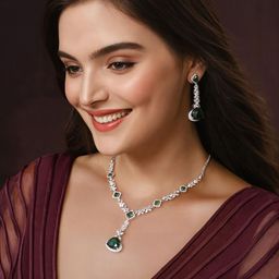 Priyaasi Silver-Plated AD-Studded JewellerySet-5