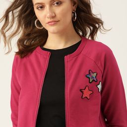 DressBerry Women Pink Solid Sweatshirt-image-79