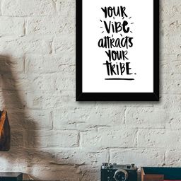 TIED RIBBONS Black & White Solid Inspirational Typographic Wall Art-image-25