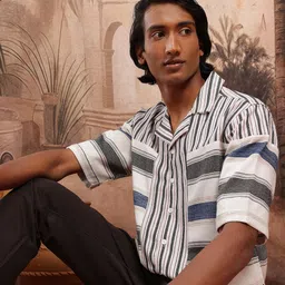 Sangria Men Multi Striped Casual Shirt-image-70
