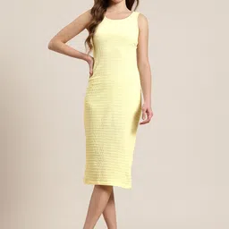 HERE&NOW Textured Sheath Midi Dress-picture-27