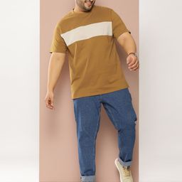 Sztori Men Plus Size Colourblocked Regular Fit T-shirt-picture-4