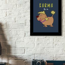 TIED RIBBONS Black & Blue Solid Funny Cartoon Wall Art-image-32