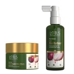 Lotus Botanicals Set of Red Onion Total Repair Hair Mask 200 g & Hair Revitalizer 100 ml-picture-38