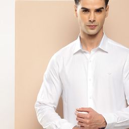INVICTUS Pure Cotton Self Design Textured Slim Fit Opaque Formal Shirt-image-53