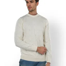 Celio Geometric Self Design Cotton Pullover-picture-8