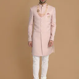 Manyavar Self-Design Traditional Sherwani Set-image-9