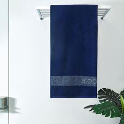 DDecor Unisex Blue Solid 600 GSM Live Beautiful Bath Towel-22