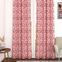 Soumya Pink Single Room Darkening Door Curtain-image-30