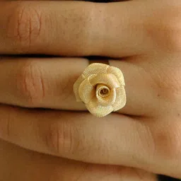 BeAbhika Gold-Plated Adjustable Finger Ring-16