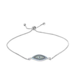 Moon Dust Women Silver-Plated Evil Eye Bracelet-image-12