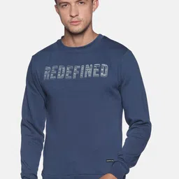 Campus Sutra Men Blue Typography Printed Pullover-picture-36