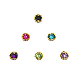 Comet Busters Stone-Studded & Beaded Embellished Bindi 6 Pcs-16