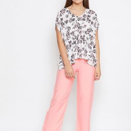 The Kaftan Company Women Pink & White Printed Night Suit LW_PY_KJAMIES15-image-29