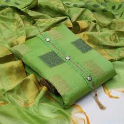 HERE&NOW Ethnic Motifs Printed Silk Blend Unstitched Dress Material-picture-48