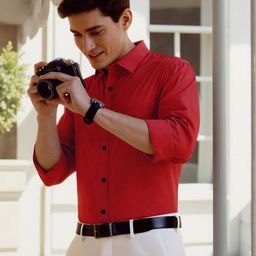 Allen Solly Men Slim Fit Opaque Casual Shirt-image-69