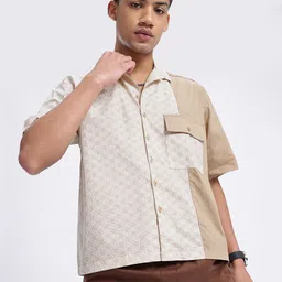 glitchez Street Texture Printed Oversized Shirt-image-9
