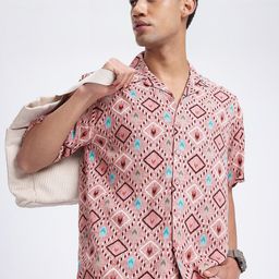 glitchez Vacation Vibes Printed Relaxed Shirt-image-12