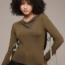 The Roadster Life Co. Hooded Cowl Neck Top-picture-19
