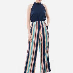 V&M Women Multicoloured Striped Basic Jumpsuit-33