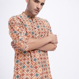 Anouk Rustic Geometric Printed Kurta-picture-12