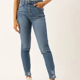 FOREVER 21 Skinny Fit Mildly Distressed Jeans-image-50