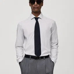 MANGO MAN Striped Shirt-image-98