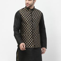 Badoliya & Sons Men Woven Design Nehru Jacket-picture-11