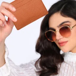 Sassora Abstract Textured Leather RFID Card Holder-64