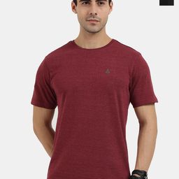 ARDEUR Men Black & Maroon Set Of 2 Cotton T-shirt-image-11