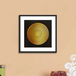 999Store Black & Yellow Abstract Pattern Cotton Canvas Digitally Printed Wall Art-28