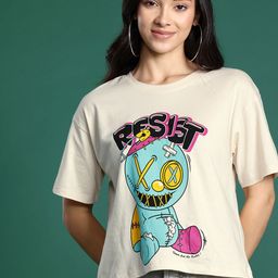 DressBerry Printed Pure Cotton T-shirt-image-9