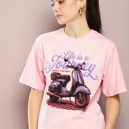 DILLINGER Women Graphic Printed Oversized T-shirt-image-1