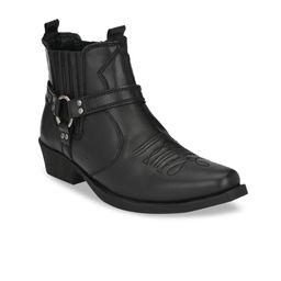 Delize Men Black Cowboy Boots-image-68