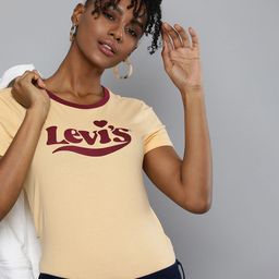 Levis Brand Logo Printed Pure Cotton T-shirt-picture-9
