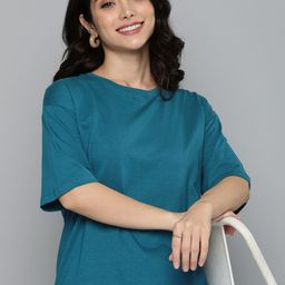 Mast & Harbour Round Neck Drop-Shoulder Sleeves T-shirt-picture-42