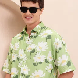 Mast & Harbour Floral Print Relaxed Fit Shirt-picture-24
