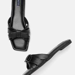Nautica Women Open Toe Flats With Bow Detail-50